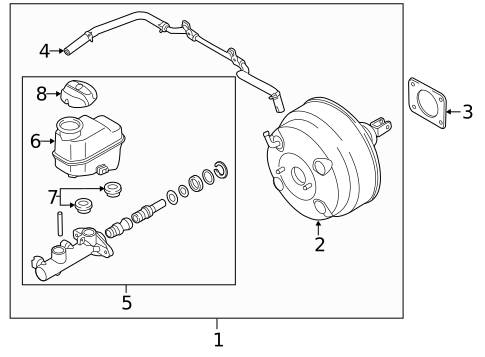 Master Cylinder - Components On Dash Panel for 2015 Hyundai Equus #0