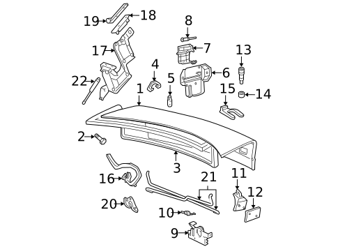 Lighting - Interior for 1996 Chevrolet Cavalier #0