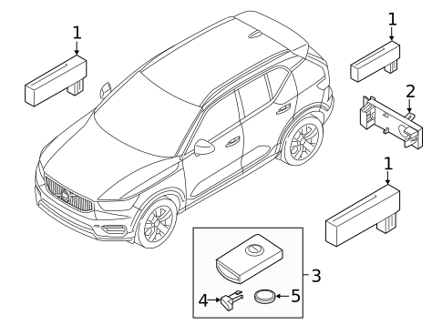 Keyless Entry Components for 2019 Volvo XC40 #0