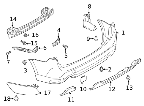 Bumper & Components - Rear for 2024 Subaru Forester #0