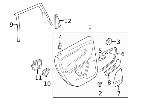 Interior Trim - Rear Door for 2014 Volvo XC60 #0
