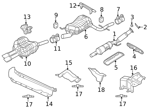 Exhaust Components for 2015 Volkswagen Jetta #0