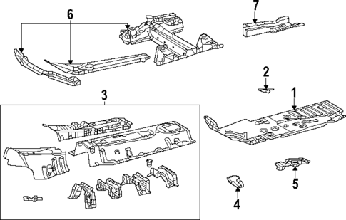Floor & Rails for 2024 Lexus NX350h #1