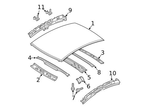 Roof & Components for 2013 Mazda 3 #2