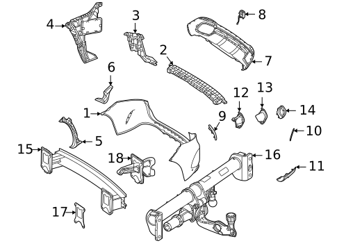Bumper & Components - Rear for 2022 Mercedes-Benz GLS 63 AMG® #4
