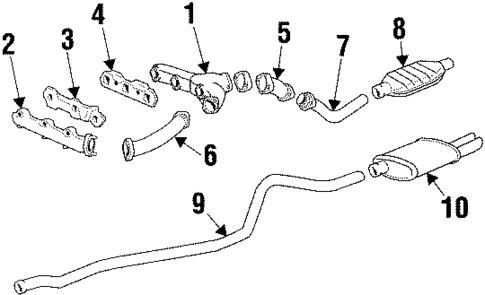 Exhaust Manifold for 1989 Chevrolet Beretta #0