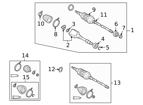Drive Axles for 2010 Lexus LS600h #0