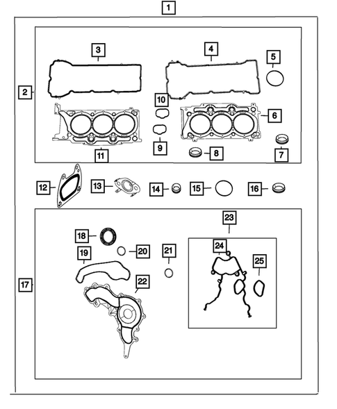 Engine Identification, Service Engines & Engine Service Kits for 2022 Jeep Wrangler #1