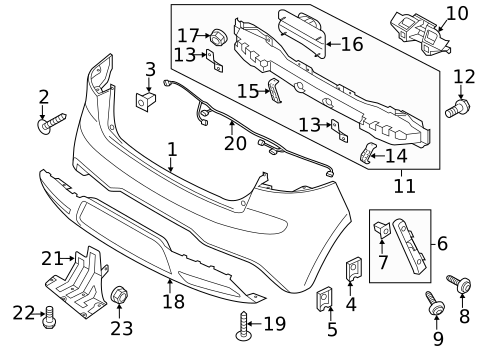 Bumper & Components - Rear for 2012 Kia Rio #0