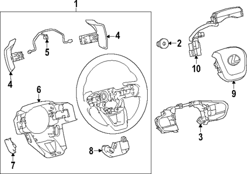 Steering Wheel & Trim for 2024 Lexus RX350h #0