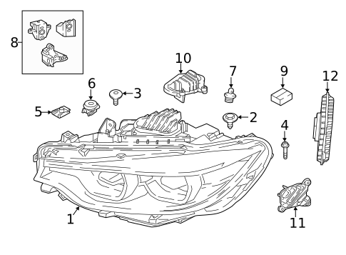 Headlamp Components for 2018 BMW M3 #0