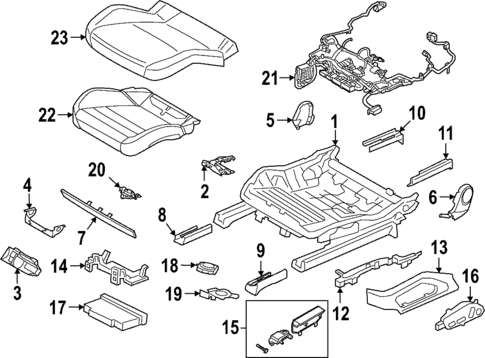 Air Bag Components for 2023 Porsche Taycan #7
