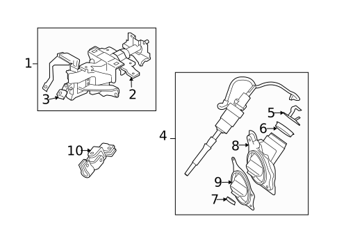 Steering Column Assembly for 2008 INFINITI G37 #1