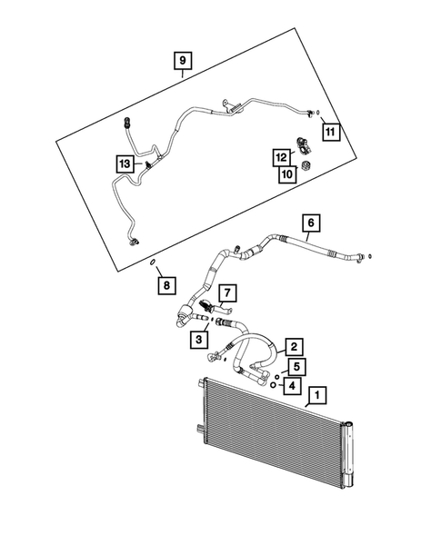 Air Conditioner and Heater Plumbing for 2017 Jeep Renegade #1