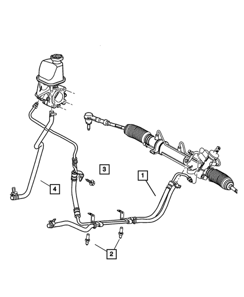 Power Steering Hoses for 2003 Chrysler PT Cruiser #1