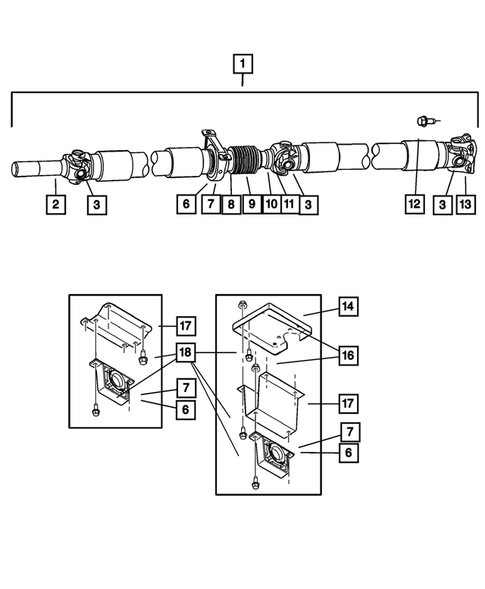 Propeller Shaft for 2004 Dodge Ram 2500 #1