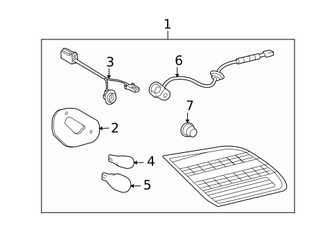 Tail Lamps for 2008 Toyota Avalon #1