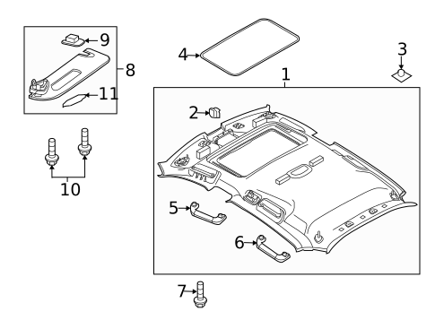 Interior Trim - Roof for 2017 Porsche Cayenne #8
