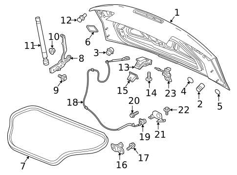 Trunk for 2021 Chevrolet Camaro #0
