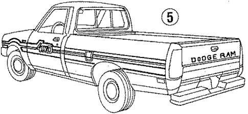 Stripe Tape for 1986 Dodge Power Ram 50 #4