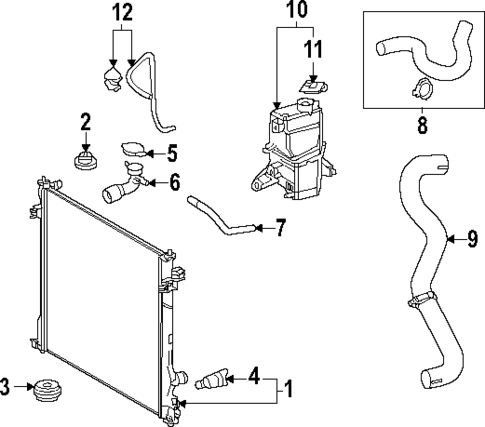 Radiator & Components for 2025 Toyota Grand Highlander #0