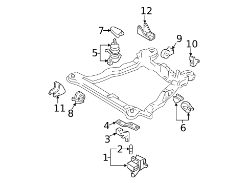 Engine & Trans Mounting for 2005 Kia Spectra5 #1