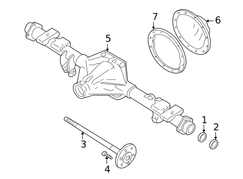Axle Housing for 2022 GMC Savana 3500 #1