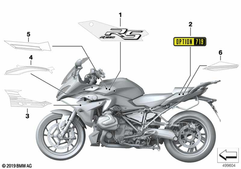 Stickers, Labels, Adhesive Film Strips for 2021 BMW-Motorrad R 1250 RS #0