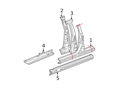 Center Pillar & Rocker for 2008 Toyota Corolla #0