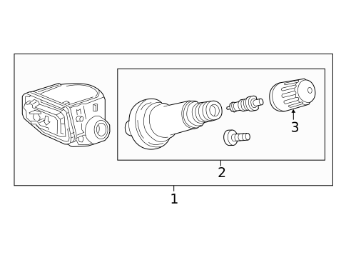 Tire Pressure Monitor Components for 2016 Cadillac CT6 #0