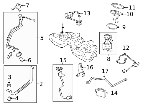 Fuel System Components for 2015 BMW 750Li #1