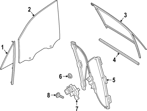 Glass - Front Door for 2022 Porsche Cayenne #0