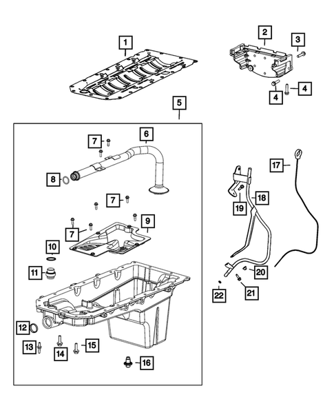 Engine Oiling, Oil Pan and Indicator (Dipstick) for 2023 Ram 1500 #0