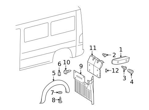 Exterior Trim - Side Panel for 2003 Dodge Sprinter 3500 #1