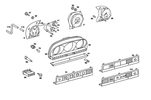 Instrument Cluster for 1988 Mercedes-Benz 560SL #2