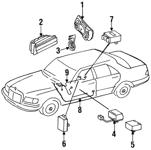 Air Bag Components for 1991 Mercedes-Benz 350SD #0