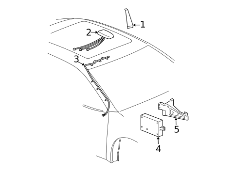 Antenna & Radio for 2008 Saturn Aura #2