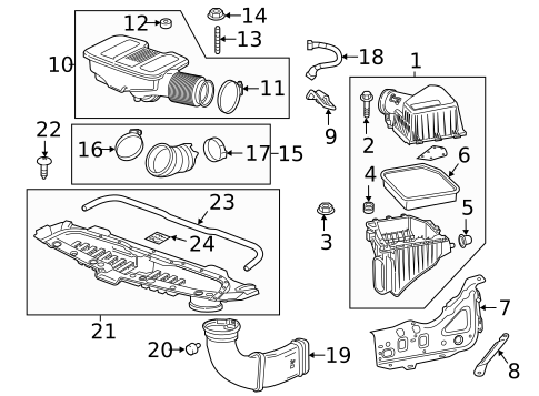Air Intake for 2021 GMC Yukon #1