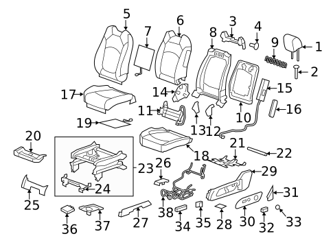 Power Seats for 2012 Buick Enclave #0