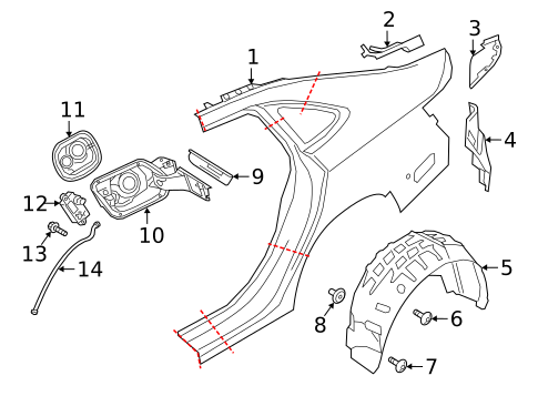 Quarter Panel & Components for 2024 Volkswagen Jetta #0