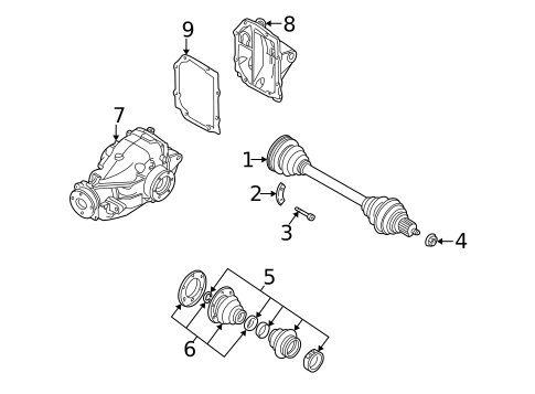 Axle & Differential for 2009 BMW X3 #0
