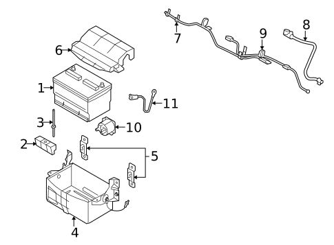 Battery & Related Components for 2009 Ford E-350 Super Duty #5