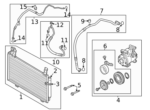 Condenser, Compressor & Lines for 2016 Mazda 6 #3