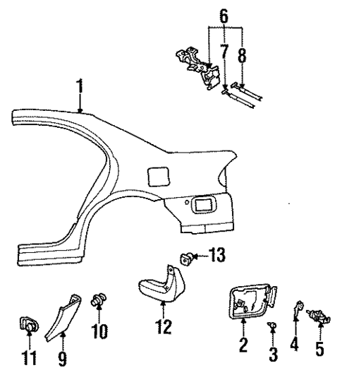 Trunk for 1996 Mazda Protege #1