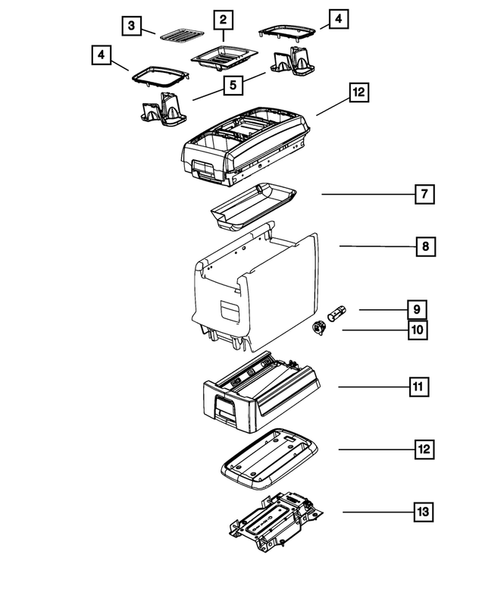 Consoles for 2013 Chrysler Town & Country #3