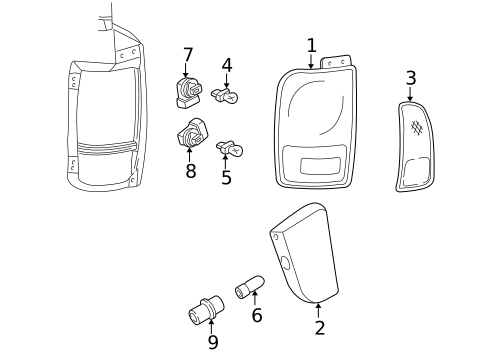 Combination Lamps for 2002 Lincoln Blackwood #1