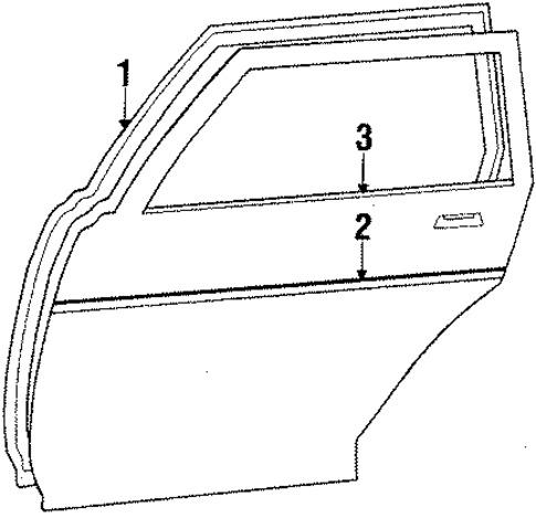 Door & Components for 1985 Toyota Camry #2