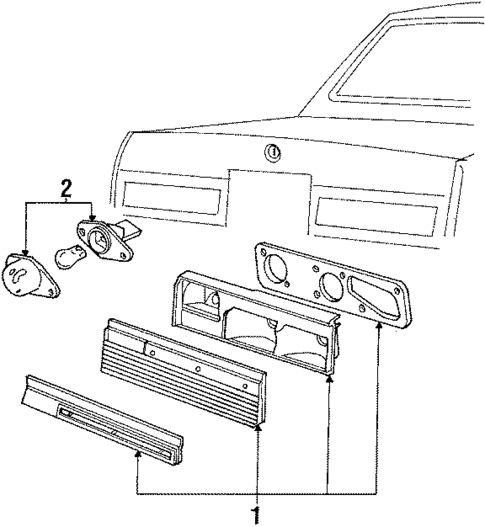License Lamps for 1984 Chrysler Executive Sedan #0