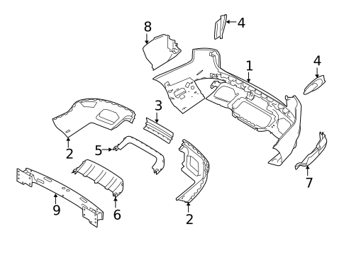 Bumper & Components - Rear for 2015 Land Rover Range Rover Sport #0