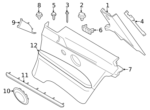 Interior Trim - Quarter Panels for 2009 BMW 328i #0